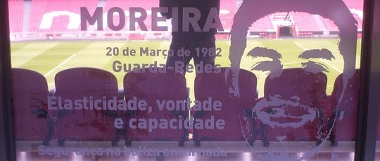 Decoração de montras SLB no  Estádio da Luz.