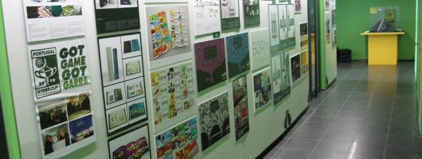 Decoração do espaço para entrega dos prémios de criatividade do Clube Criativos de Portugal, na Escola ETIC Lisboa