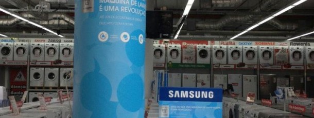 Produção Expositores Samsung WG